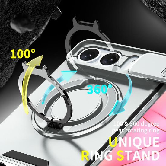 Camslide Stand etui, iPhone Duo, srebrn