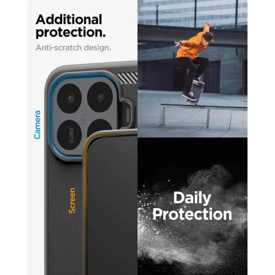 Xiaomi 17T ümbris – Spigen Rugged Armor – must