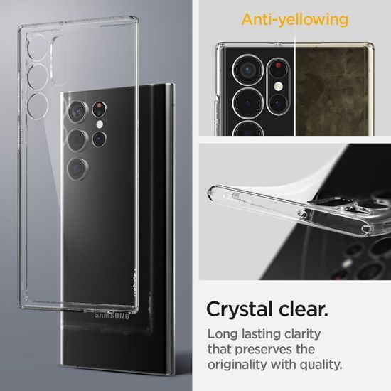 Spigen Liquid Crystal ovitek za mobilni telefon, Samsung Galaxy S22 Ultra, Crystal Clear