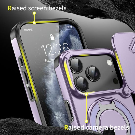 Custodia Camslide Stand, iPhone 17 Pro, viola