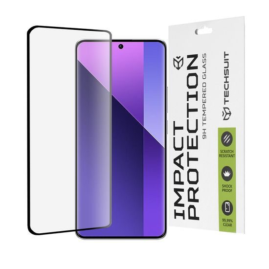 Techsuit 111D Προστατευτικό Γυαλί, Tempered Glass, Xiaomi Redmi Note 13 Pro Plus 5G / Note 14 Pro 5G / Note 14 Pro Plus 5G / Poco X7, μαύρο