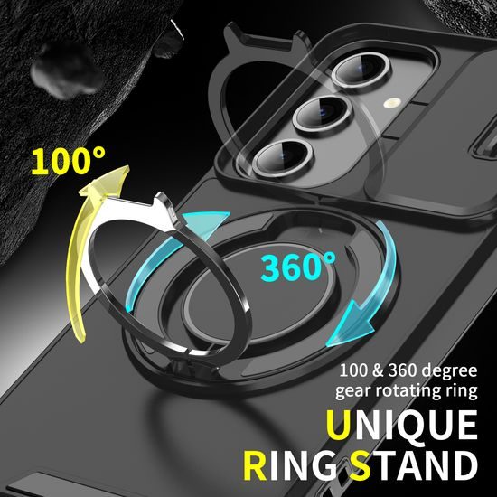 Camslide Stand obal, Samsung Galaxy S23 Plus, čierny
