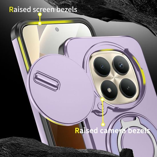 Camslide Stand obal, Xiaomi Redmi Note 15 Pro Plus 5G, fialový