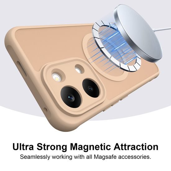 Xiaomi Redmi 17 4G / 5G ümbris – Techsuit HaloFrost II MagSafe'iga – kuldne
