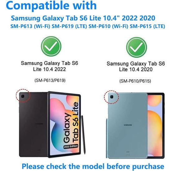 JP Μαγνητική θήκη με Bluetooth πληκτρολόγιο, touchpad, φωτισμό και βάση για stylus, Samsung Galaxy Tab S6 Lite, μαύρη