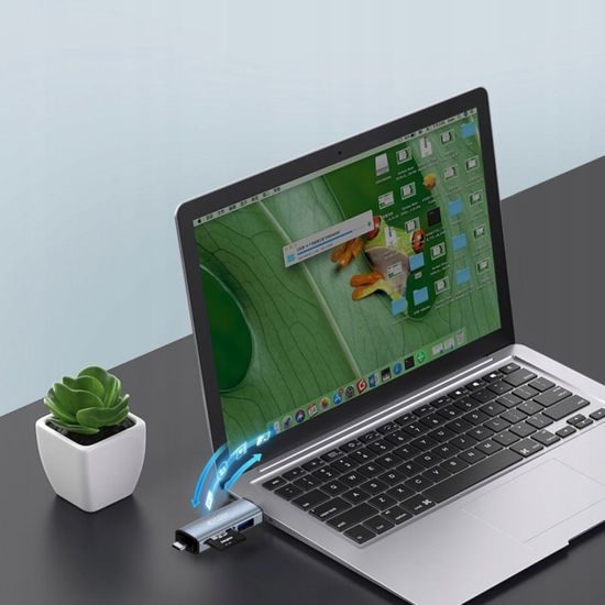 Tech-Protect UltraBoost Αναγνώστης καρτών SD και Micro, USB-A, USB-C, Γκρι