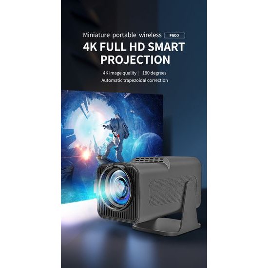 Magcubic HY320, φορητός προβολέας 4K για ταινίες και παιχνίδια, μαύρος