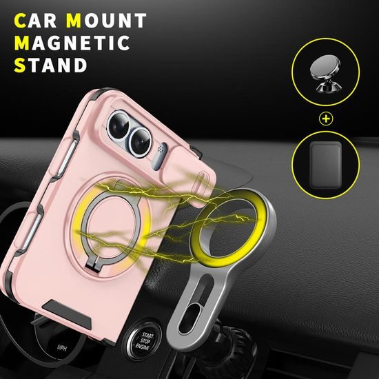 Camslide Stand etui, iPhone Duo, rožnat