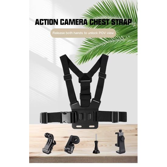 Action Camera Chest Strap Pro – Στηθιαίος Ιμάντας για Κάμερα και Κινητό με Αντάπτορα 1/4"