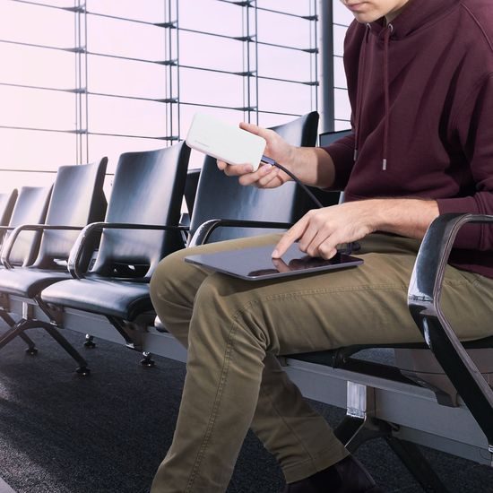 Wozinsky WPBWE1 PowerBank Li-Po, 10000mAh, 2x USB, λευκό