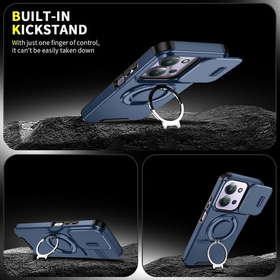 Θήκη Camslide Stand, Xiaomi Redmi 15C, μπλε