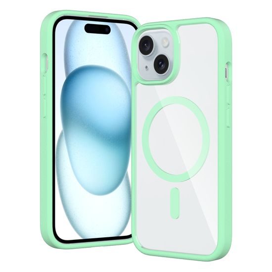 JP MagFit Clear MagSafe Θήκη με Μαγνήτη N52, iPhone 15, Πράσινο