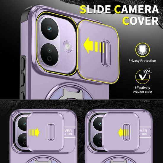 Camslide Stand obal, Xiaomi Redmi Note 17 Pro 5G / Note 17 Pro Max 5G, fialový