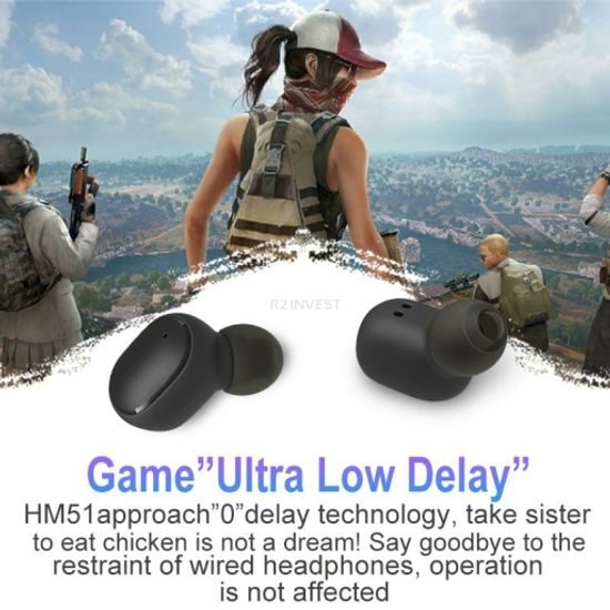 E6S Bluetooth Kopfhörer In-Ear - Kabellose Ohrhörer mit Ladecase - Schwarz