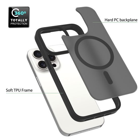 JP MagFit Colour MagSafe obal s N52 magnetom, iPhone 15 Pro, svetlo ružový