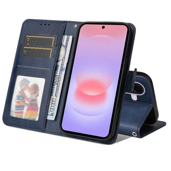 Magnet Case für Samsung Galaxy A27 - Elegante Schutzhülle mit Magnetverschluss - Blau