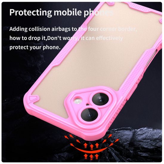 ArmorShield Hybrid Case, iPhone 16, Rosa