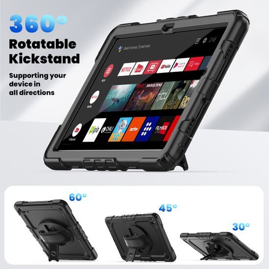 JP Solid360 Θήκη Tablet, Samsung Tab A9 Plus / A11 Plus 11.0" X210 / X215 / X216 / X230 / X235 / X236, Μαύρο