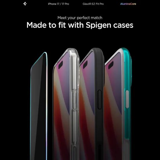 Spigen Glas.TR EZ Fit Pro s aplikátorom, Tvrdené sklo, iPhone 16 Pro / 17 / 17 Pro / 18 Pro