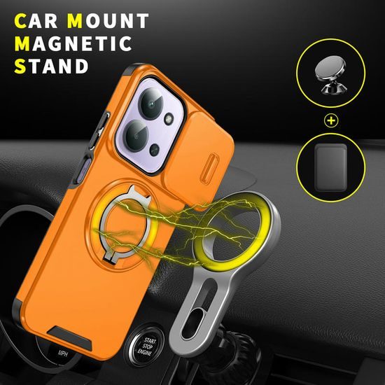 Custodia Camslide Stand, Xiaomi Redmi 15C, arancione