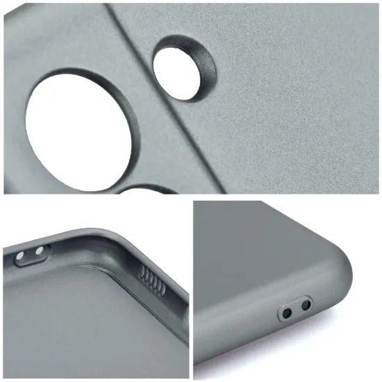 Metaliczne etui, Samsung Galaxy S23 FE, szare