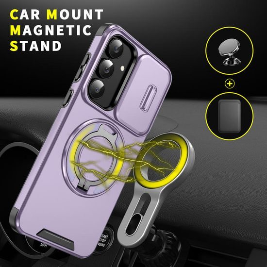 Camslide Stand maska, Samsung Galaxy S25 FE / S26 FE, ljubičasta