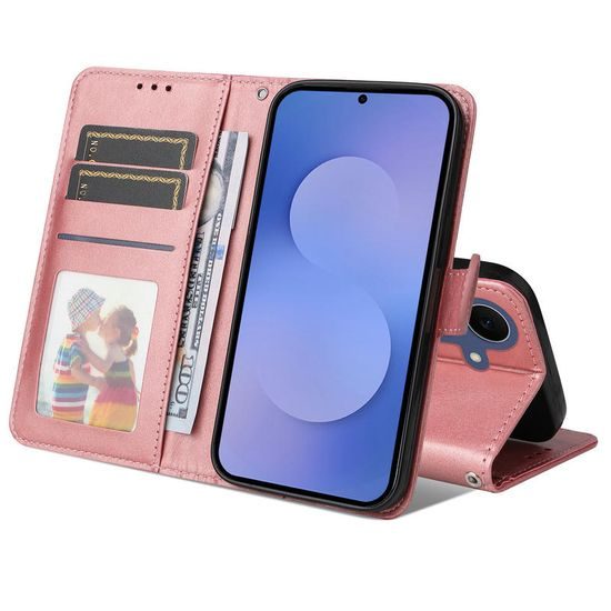 Samsung Galaxy S26 FE klappümbris magnetiga – roosa