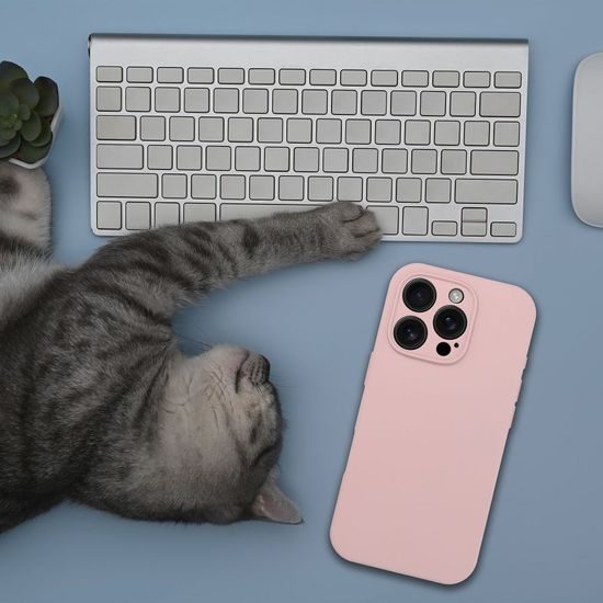 Silikónový obal s MagSafe, iPhone 15, svetlo ružový