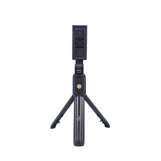 JP Selfie Stick / Τηλεσκοπικό Στικ με Αποσπώμενο Τηλεχειριστήριο Bluetooth και Τρίποδο, S01, Μαύρο