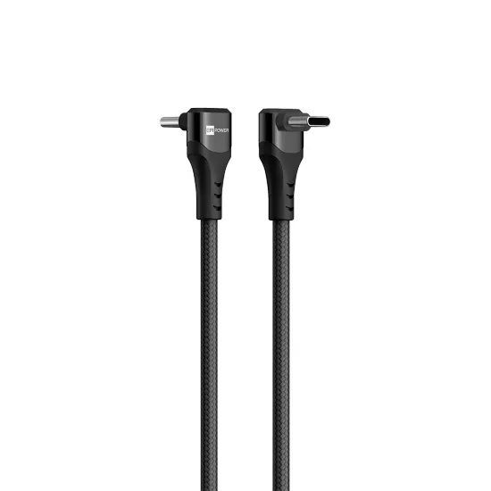 ER POWER Double Cobra kábel USB-C - USB-C, PD 100W, 1,5m, čierny