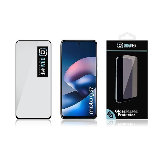 Motorola G37 apsauginis stiklas – OBAL:ME 5D grūdintas stiklas – juoda