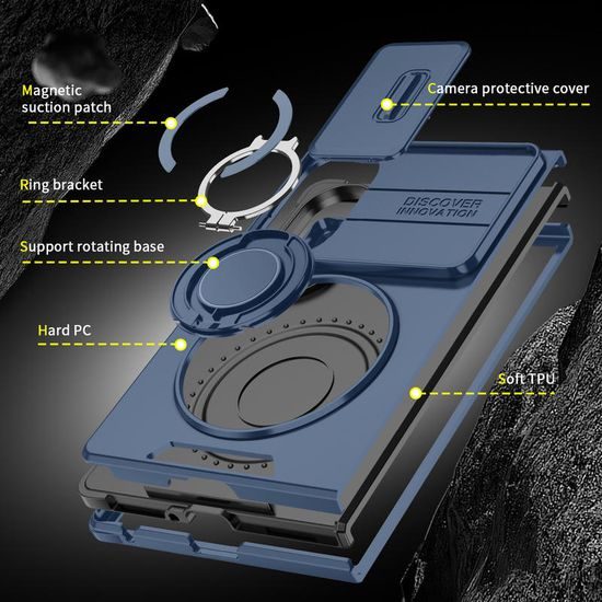 Etui Camslide Stand, Samsung Galaxy Z Fold 8, niebieskie