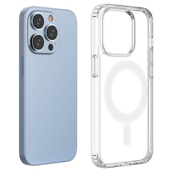 Clear Magnetic Case z MagSafe, iPhone 15 Pro, prozoren