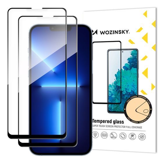 Wozinsky 2x 5D edzett üveg, iPhone 13 Pro Max / 14 Plus, fekete