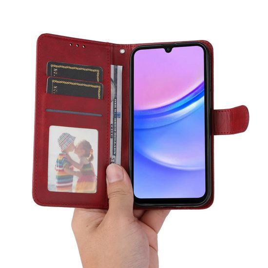 Samsung Galaxy A18 klappümbris magnetiga – punane