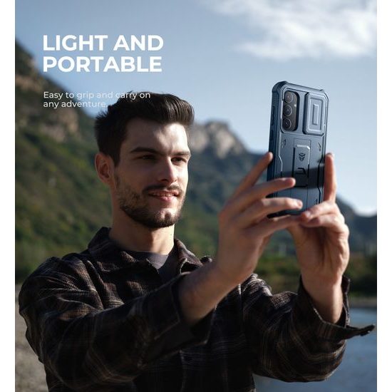 Dexnor 360 Kickstand Camprotector Θήκη Samsung Galaxy A55, Μπλε