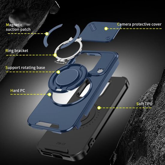 Husă Camslide Stand, Xiaomi 17, albastră