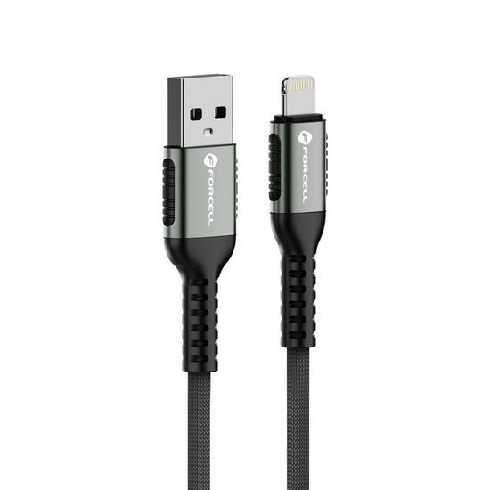 Καλώδιο Forcell F-Energy USB A - Lightning, 2,4A, 12W, 0,5 m, μαύρο