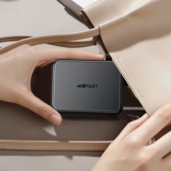 Acefast Powerbank M28 - 10.000 mAh - 2x USB-C + USB-A - met USB-C Kabel - 22,5W - Zwart