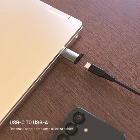 Alumínium FIXED Link adapter USB-C-ről USB-A-ra, szürke
