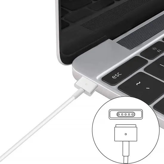 Προσαρμογέας για Apple MacBook Air Pro MagSafe 2 τύπου T, 60W, λευκός