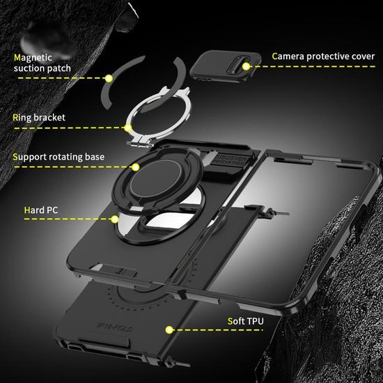 Camslide Stand etui, iPhone Duo, črn
