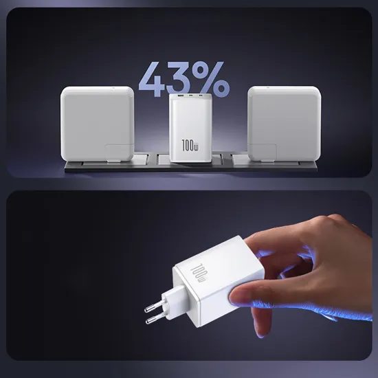 Baseus EnerFill FE11 προσαρμογέας 2x USB-C + USB-A, 100W, λευκός