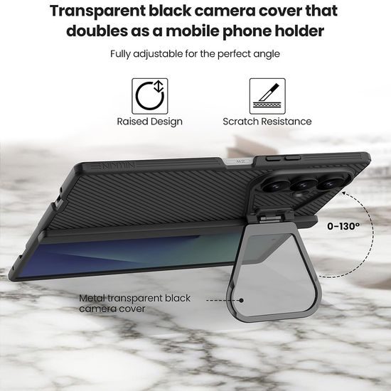 Samsung Galaxy Z Fold 8 Ultra vāciņš – Nillkin CamShield Pro Magnetic S Pen – melns