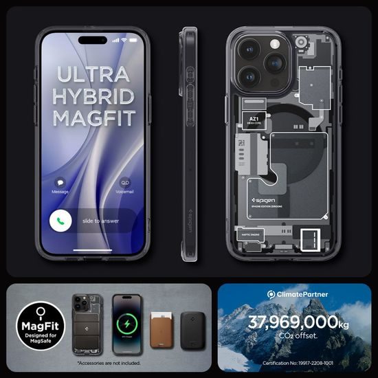 Spigen Ultra Hybrid Mag z MagSafe, iPhone 15 Pro Max, nič ena