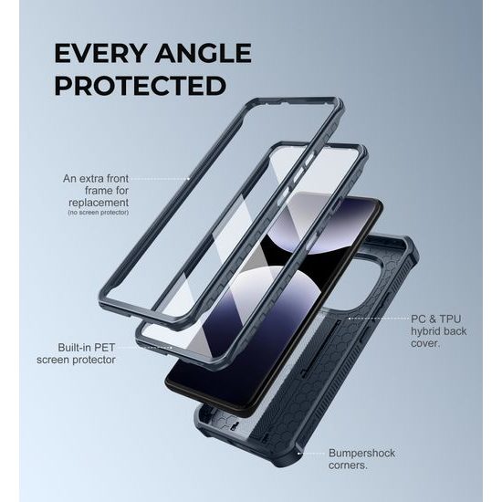 Dexnor 360 Kickstand θήκη Xiaomi Redmi Note 14 Pro 5G / Poco X7, μπλε