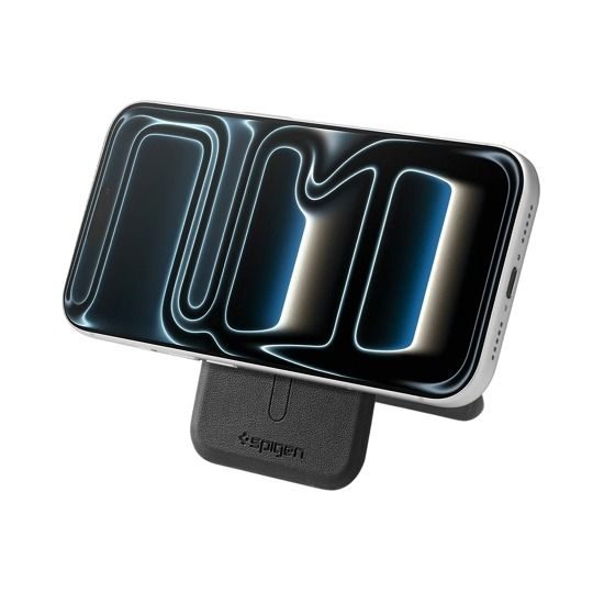 Spigen MagSafe Slim Fold Tripod S314-4 magnetiline kaardihoidja ja alus iPhone'ile kuni 12 kaardile – must