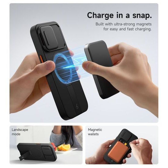 Θήκη Suritch MagSafe με Βάση Στήριξης για iPhone 13 Pro, Μαύρη