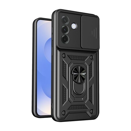 JP CamShield Schutzhülle für Samsung Galaxy S26 Plus - mit Kameraschutz und 360° Ring - Schwarz