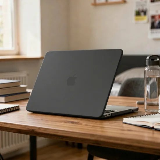 MacBook Neo 13 2026 dėklas – Tech-Protect SmartShell – matinė juoda